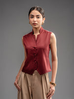 Load image into Gallery viewer, Burgundy Waistcoat